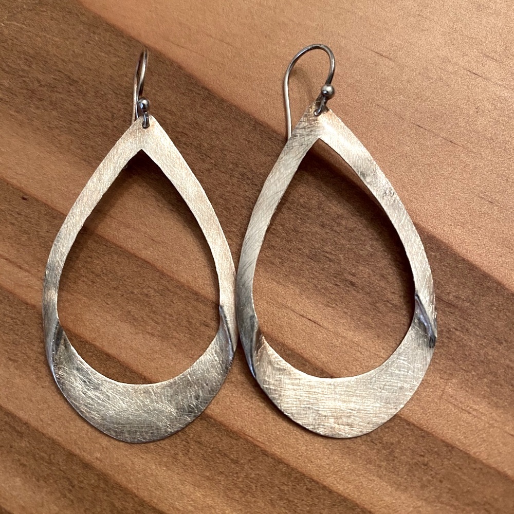 925 Silver Dangle Teardrop Earrings